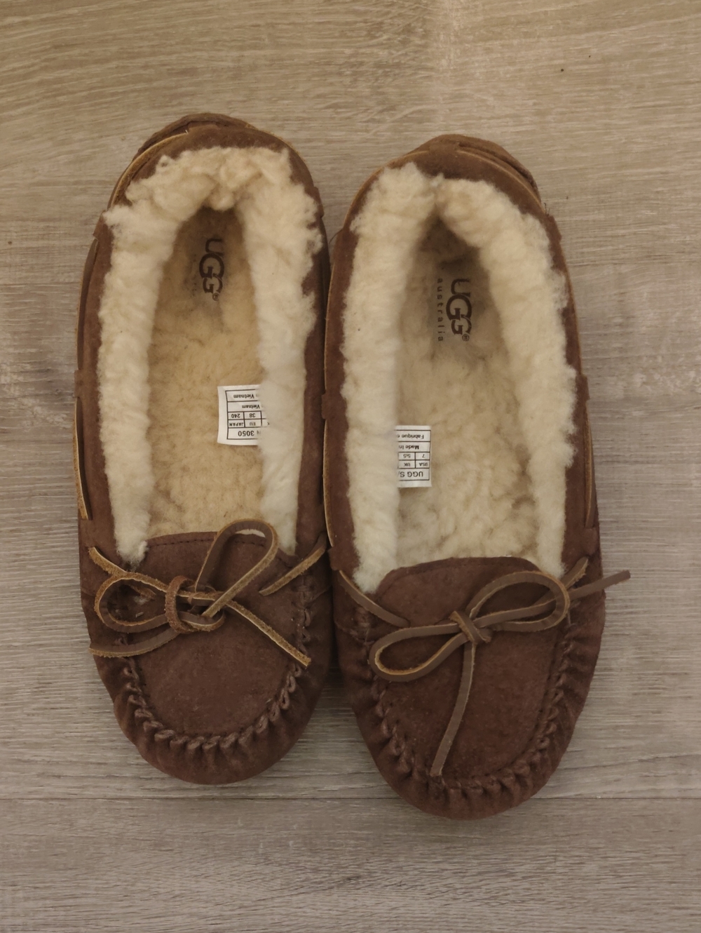 UGG Dakota Suede Sheepskin Moccasin Slippers